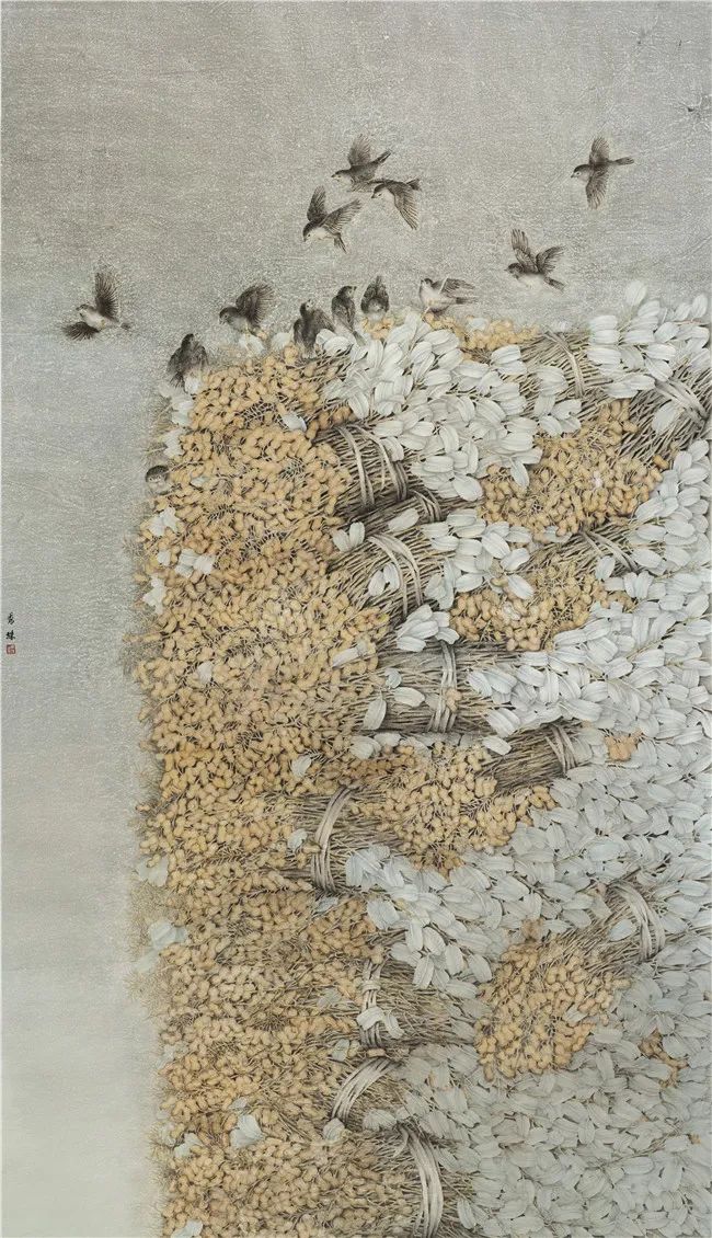 卢秀珠《秋日私语》(中国画)110X190cm.jpg