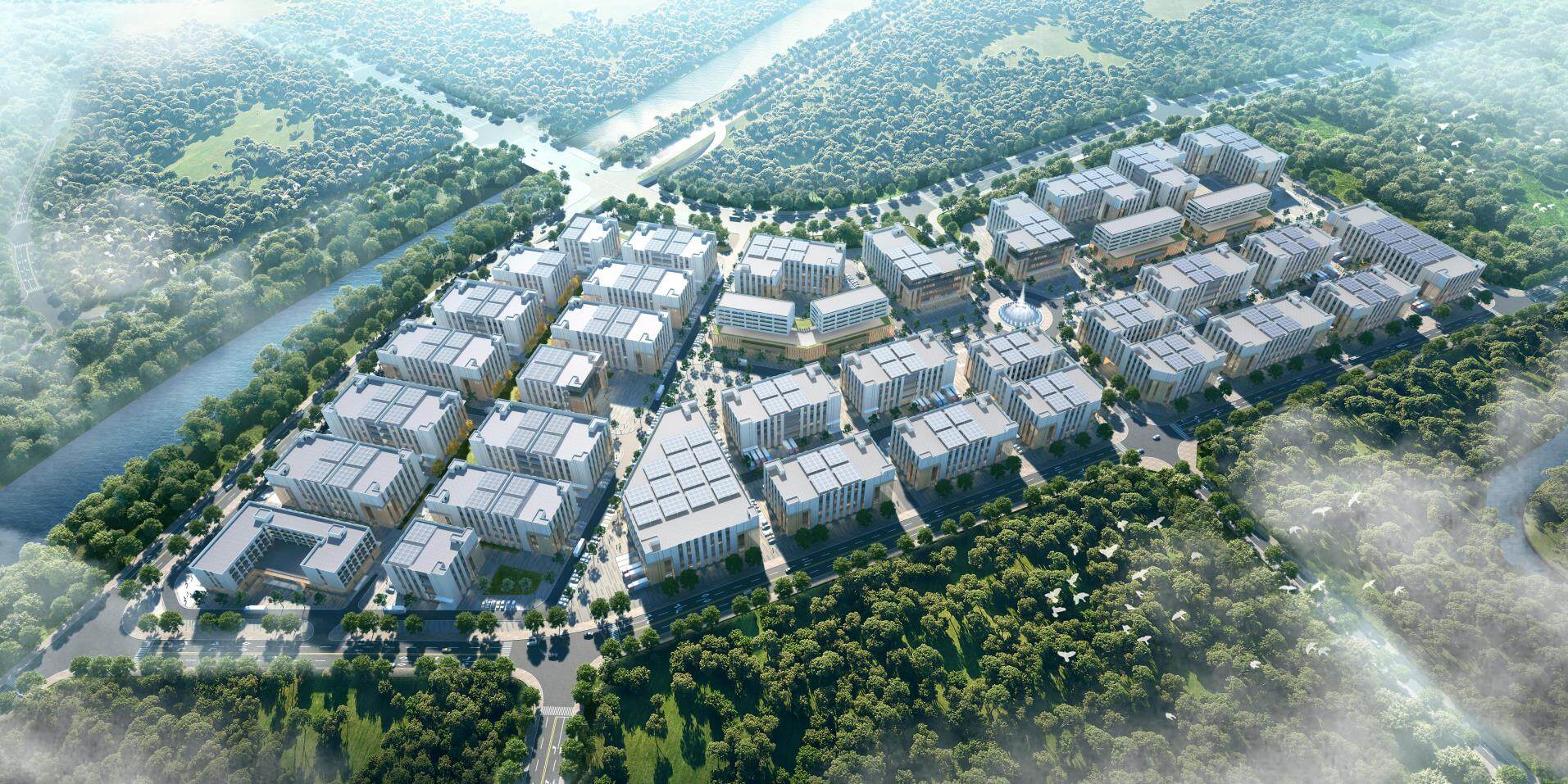深博(福田)产业园项目效果图。 深博(福田)产业园项目效果图。