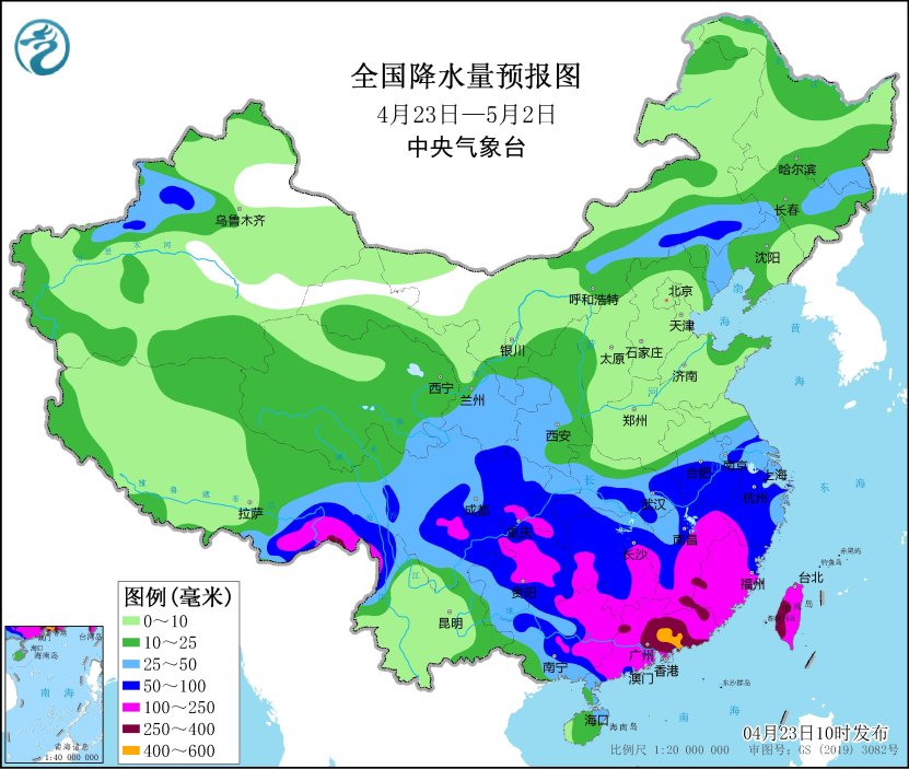 未来10天江南、华南降雨显著偏多,强对流天气多发。.jpg