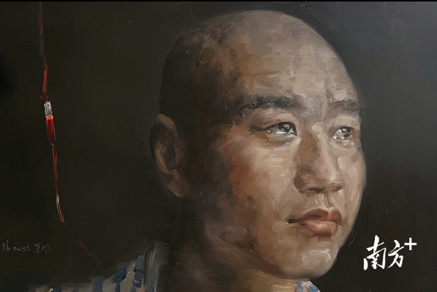 抽象画 僧侶 油彩画 一作藏两馆！冯少协油画《丛飞》创作草图落户深圳美术馆