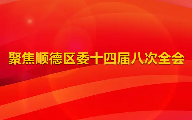 聚焦顺德区委十四届八次全会